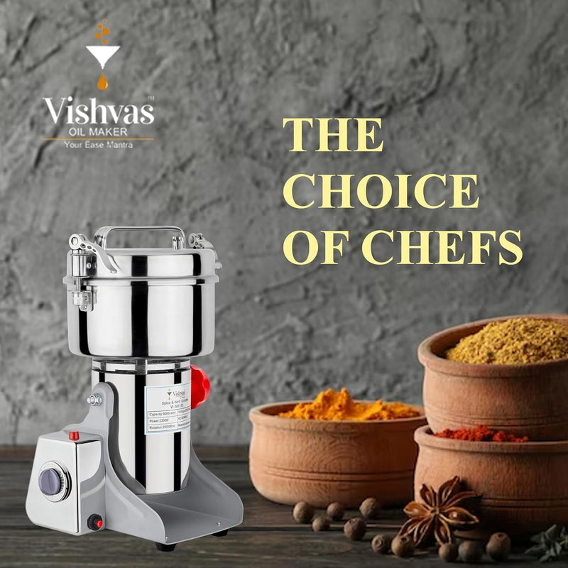 Vishvas Dry Masala Grinder Machine - Your All-in-One Solution for Grinding Spices, Herbs, and Seeds 500 GM