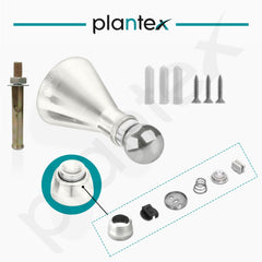 Plantex Door Stopper for Home/High Grade Stainless Steel Door Catcher/5 Inch Door Magnet Stopper/360 Degree Angle Door Magnet for Home/Office/Hotel - (Matt)-2
