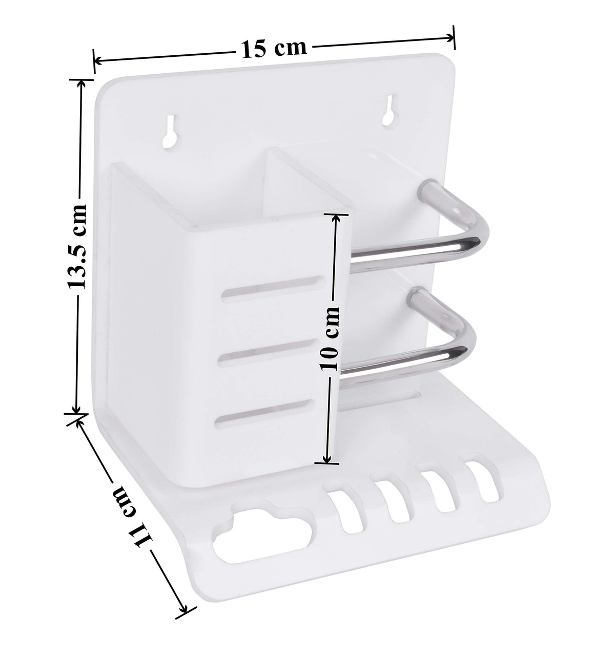 Plantex Acrylic Multipurpose Tooth Brush Holder/Stand/Tumbler for Bathroom Accessories - Pack of 2 (White)-2