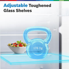Bosch 243L 3 Star Inverter Frost free Double Door Refrigerator (2023 Model, CTC27S031I, 6-in-1 Convertible, 18 Hours Cooling Retention, Digital Display, Super Freeze, 80min Covert, Silver Inox)