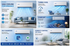 Blue Star 1.5 Ton 2 Star Fixed Speed Split AC (Copper, Multi Sensors, Dust Filter, Smart Ready, Blue Fins, Self Diagnosis, 2026 Model, FB218VXU,)-3