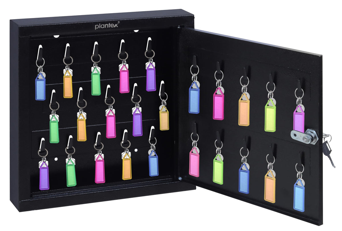 Plantex GI Metal Key Storage Box/Key Cabinet with 25 Key-Holders with Lock for Home/Key Holder for Home/Hotel/Companies/Office - Wall Mount (Black)-1