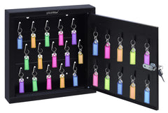 Plantex GI Metal Key Storage Box/Key Cabinet with 25 Key-Holders with Lock for Home/Key Holder for Home/Hotel/Companies/Office - Wall Mount (Black)-1