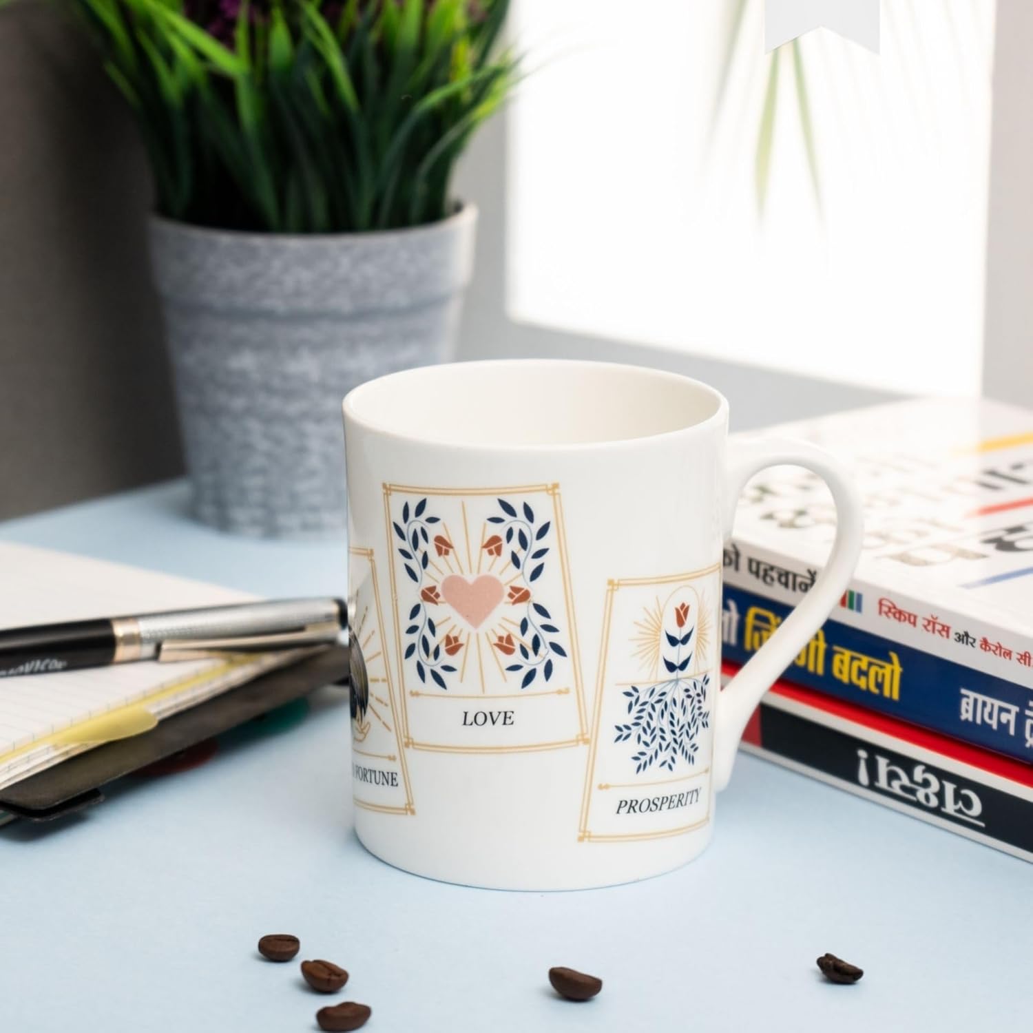 Clay Craft Fine Ceramic Swing Milk Mug, Pack of 1, 350Ml, Perfect for Afternoon Tea, Gifts, and Home Decor, Elegant Ceramic Mugs, Modern Milk Mugs, Coffee Mugs, Milk and Coffee Mug