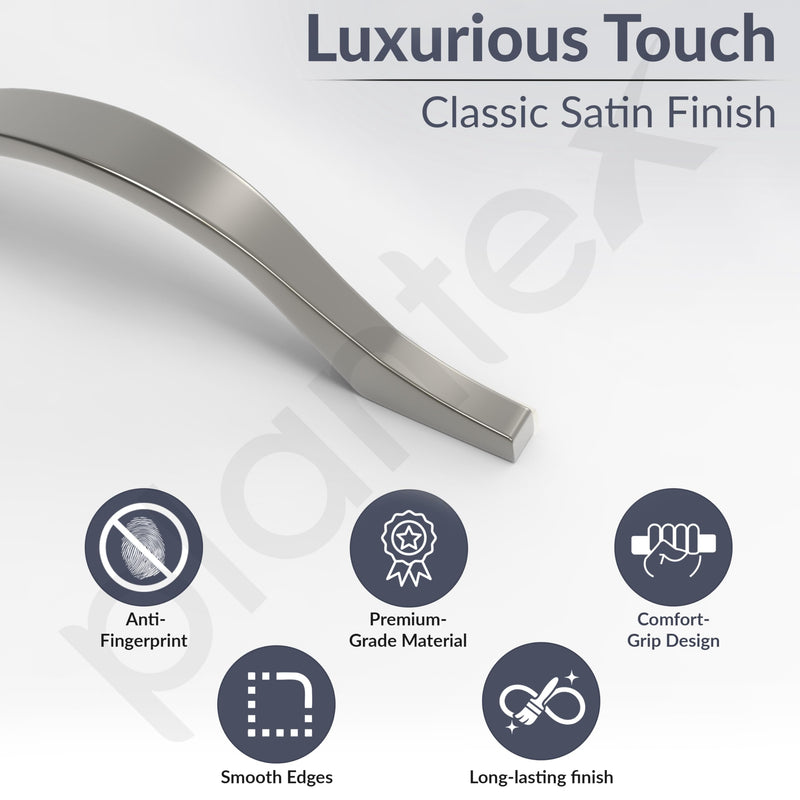 Plantex Cabinet Handle/128mm Handle for Drawer/Wardrobe/Kitchen Handle/Pull-Push Handle for Home/Office - Pack of 1 (Satin) (Model APS-PH-102)-3