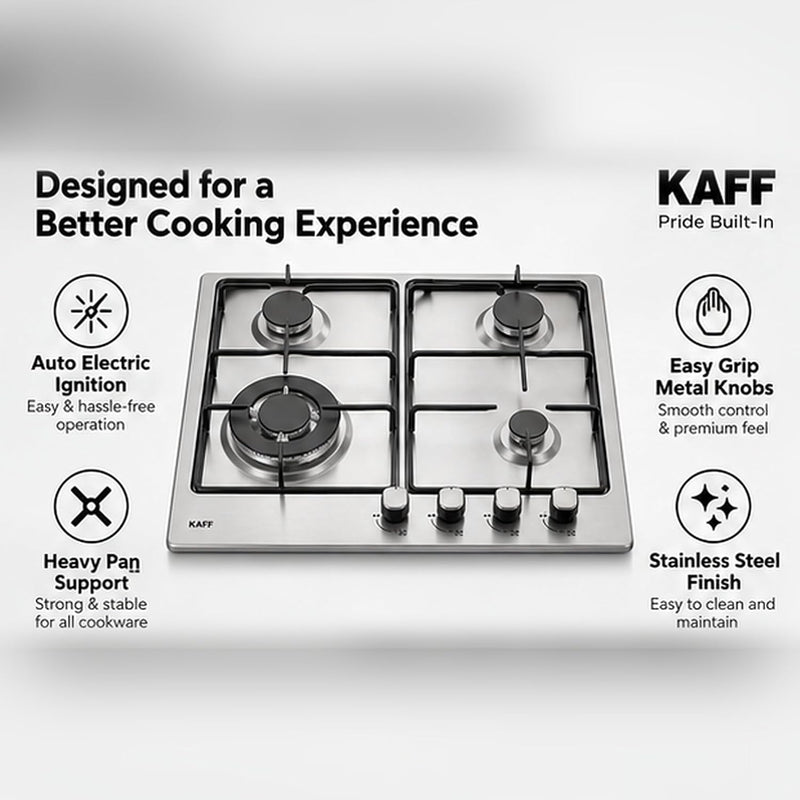 Kaff 4 Burner Built-In Gas Hob 60 cm NE4B60SS