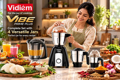 Vidiem Vibe Prime Plus 750W Mixer Grinder with 4 Jars