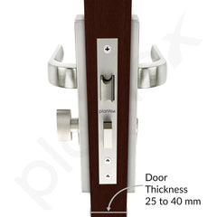 Plantex Heavy-Duty Door Lock Set - Main Door Lock Handle Set/ 6-Lever Lock Mechanism with 3 Years of Warranty/Mortise Lock with 3 Keys, Brass Lock Body & Cylinder (8107 - Matt)-5