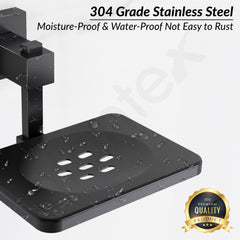Plantex 304 Grade Stainless Steel Wall Mounted Soap Holder for Bathroom/Soap Stand/Soap Dish/Bathroom Accessories - Splash (Black)-4