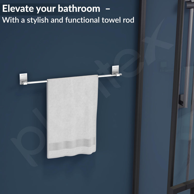 Plantex 304 Grade Stainless Steel 24 inch Single Towel Rod/Towel Holder for Bathroom/Towel Bar/Hanger/Stand/Bathroom Accessories - Senso (Chrome)-4