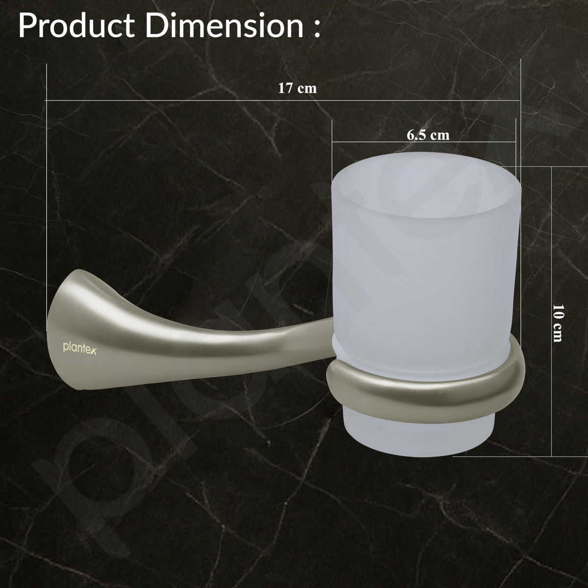 Plantex Smero Pure Brass Tooth Brush Holder/Tumbler Holder/Toothpaste Holder/Bathroom Accessories - Effect (Satin Matt)-4