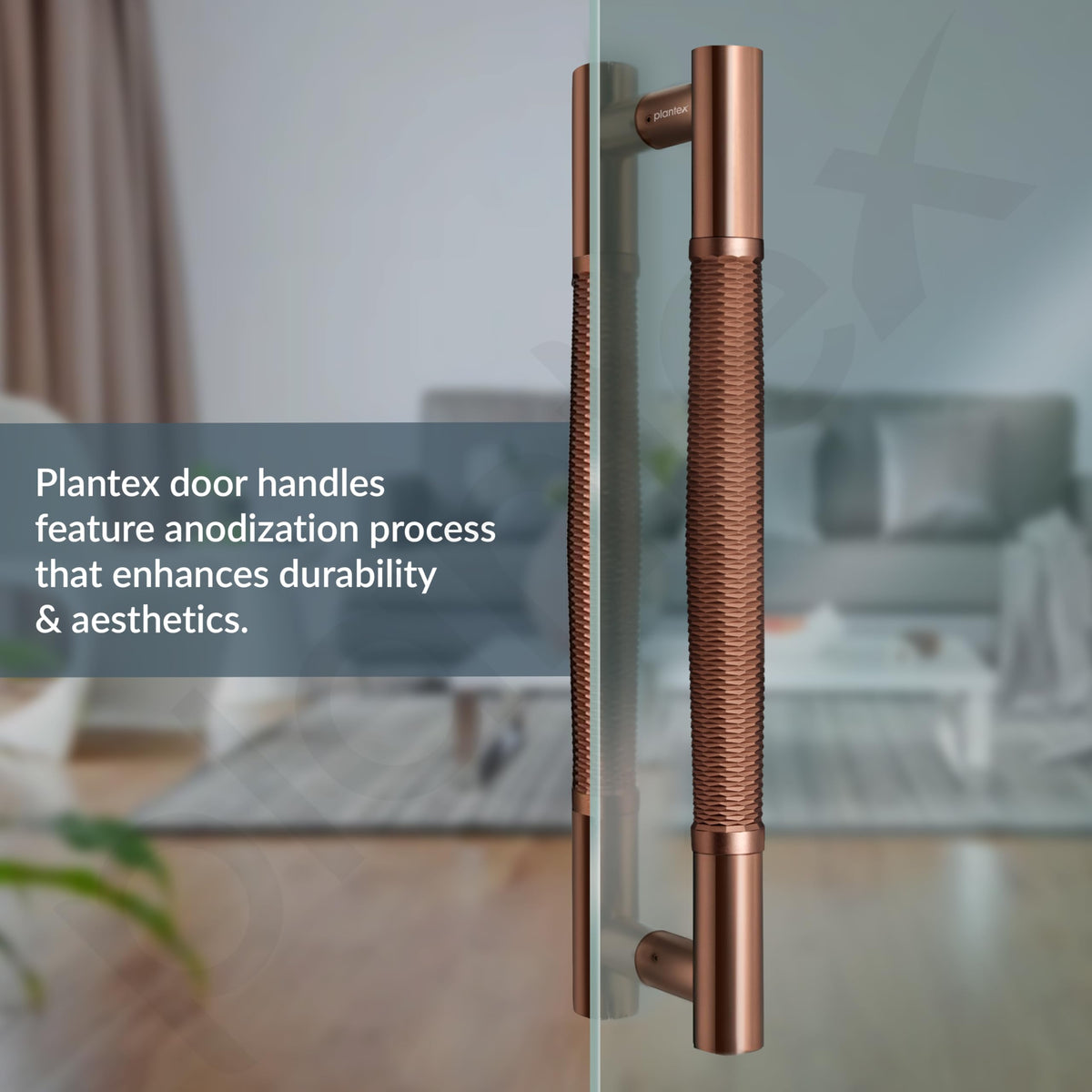 Plantex Main Door Handle/Stainless Steel & Aluminium Door Handle/450mm Pull-Push Handle for Home/Office/Hotel - Pack of 1 (DTMD-411, Rose Gold)-4