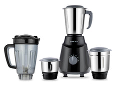 Bajaj Rex 500W Mixer Grinder | 3 Stainless Steel Jars with Multifunctional Blades | Nutri-Pro Feature for Efficient Grinding & Blending | Adjustable Speed Control | 1 Year Warranty | Black & Orange