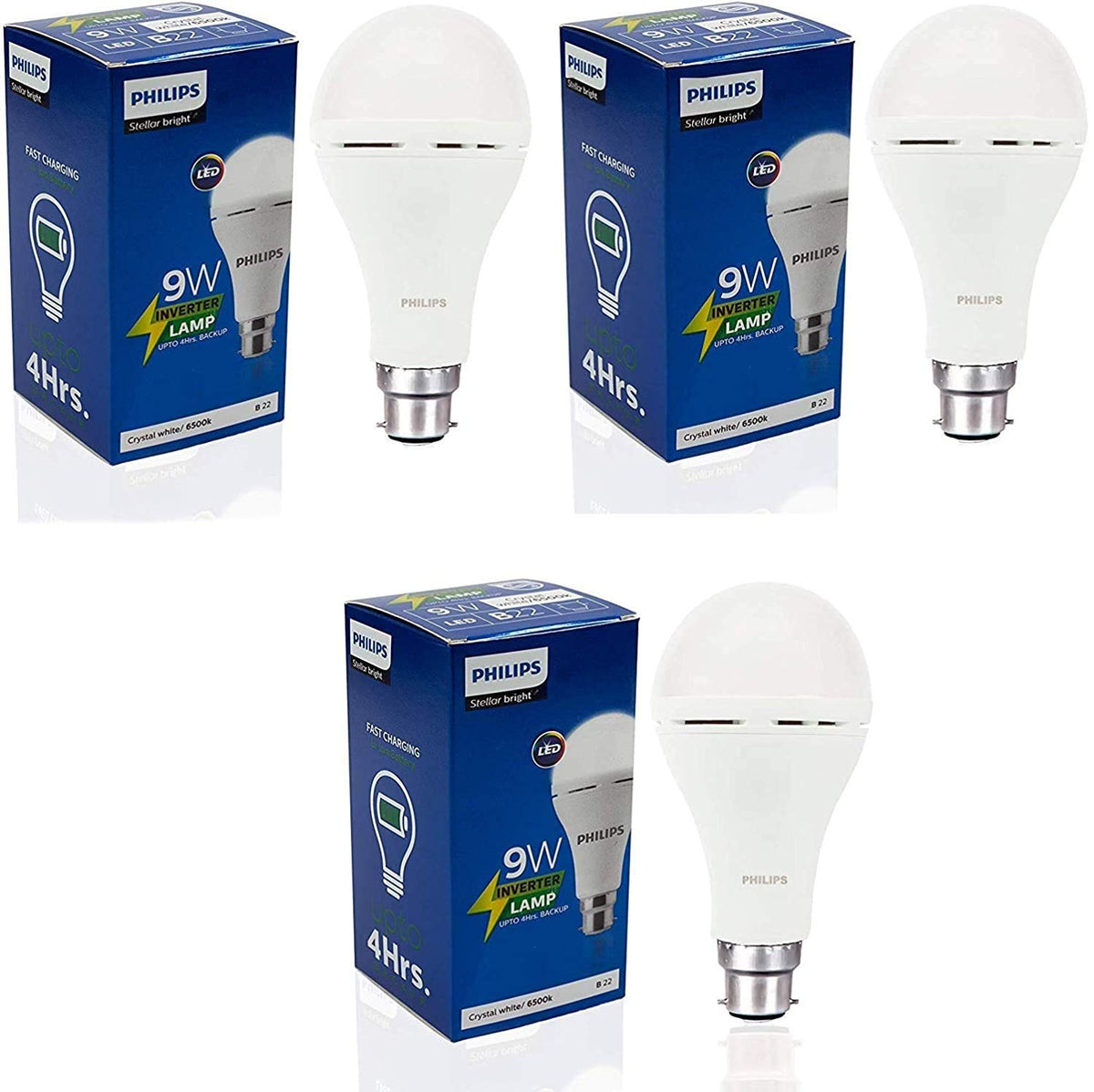 Philips B22 9-Watts Bulb Light, (Cool Day Light) Pack of 3