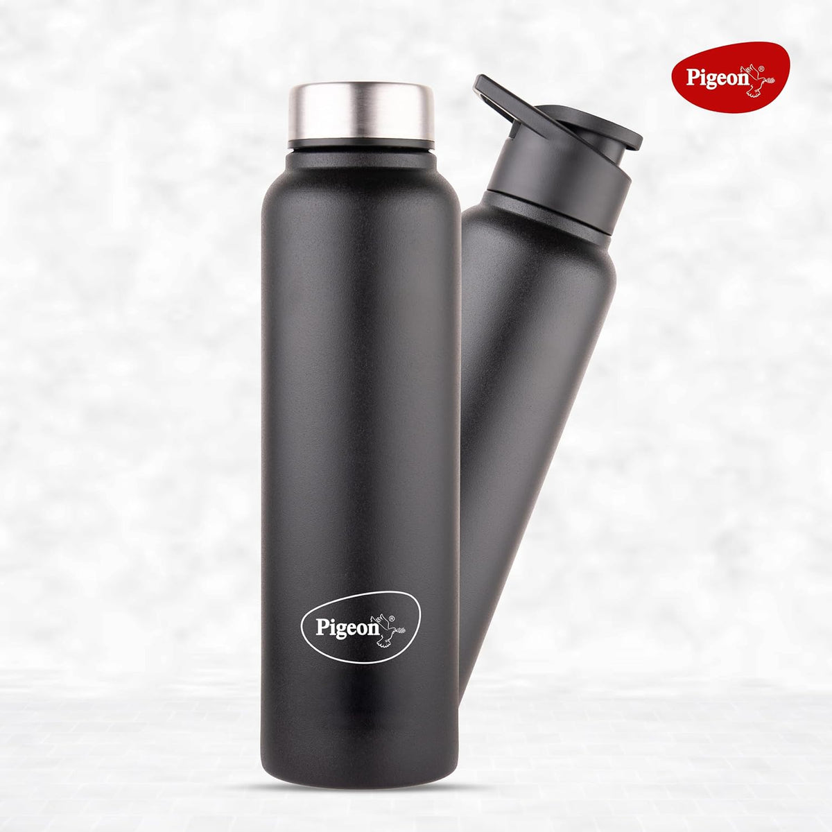 Pigeon Plastic, Stainless Steel Inox Hydra Duo, Dual Cap, Flipper And Fridge In One Bottle, Easy To Use, Multipurpose Al