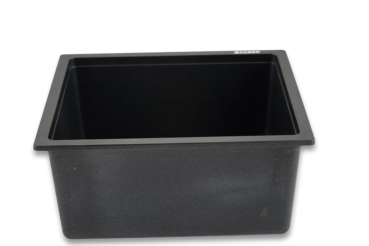 Faber Verona Ingranite18"X16"Single Bowl Sink|Includes Plumbing Waste Kit|25 Years Warranty|Silent,Scratch,Dent & Heat R