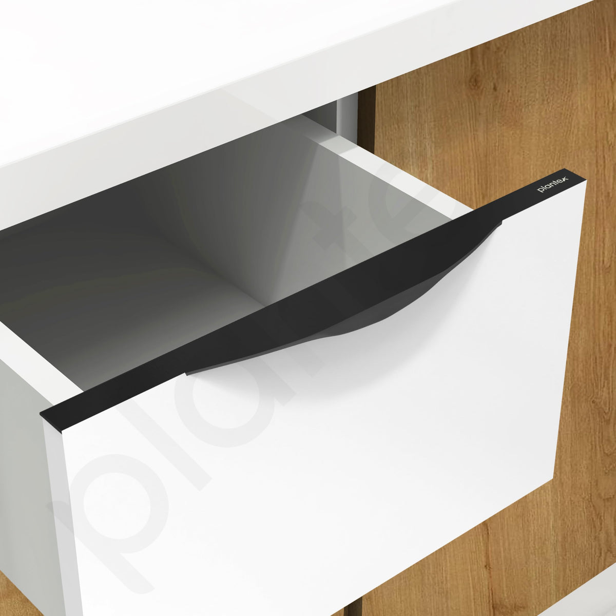 Plantex Profile Handle for Kitchen Cabinet/12 Inch Aluminium Drawer Profile Handle/Wardrobe Pull Handle for Home/Office/Hotel - Pack of 2 (Black) (Model APS-PF-1001)-5