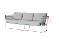 Fadad Outdoor Garden Balcony Sofa Set  2 Seater, 2 Single seater and 1 Center Table Set, Braid & Rope(Grey)