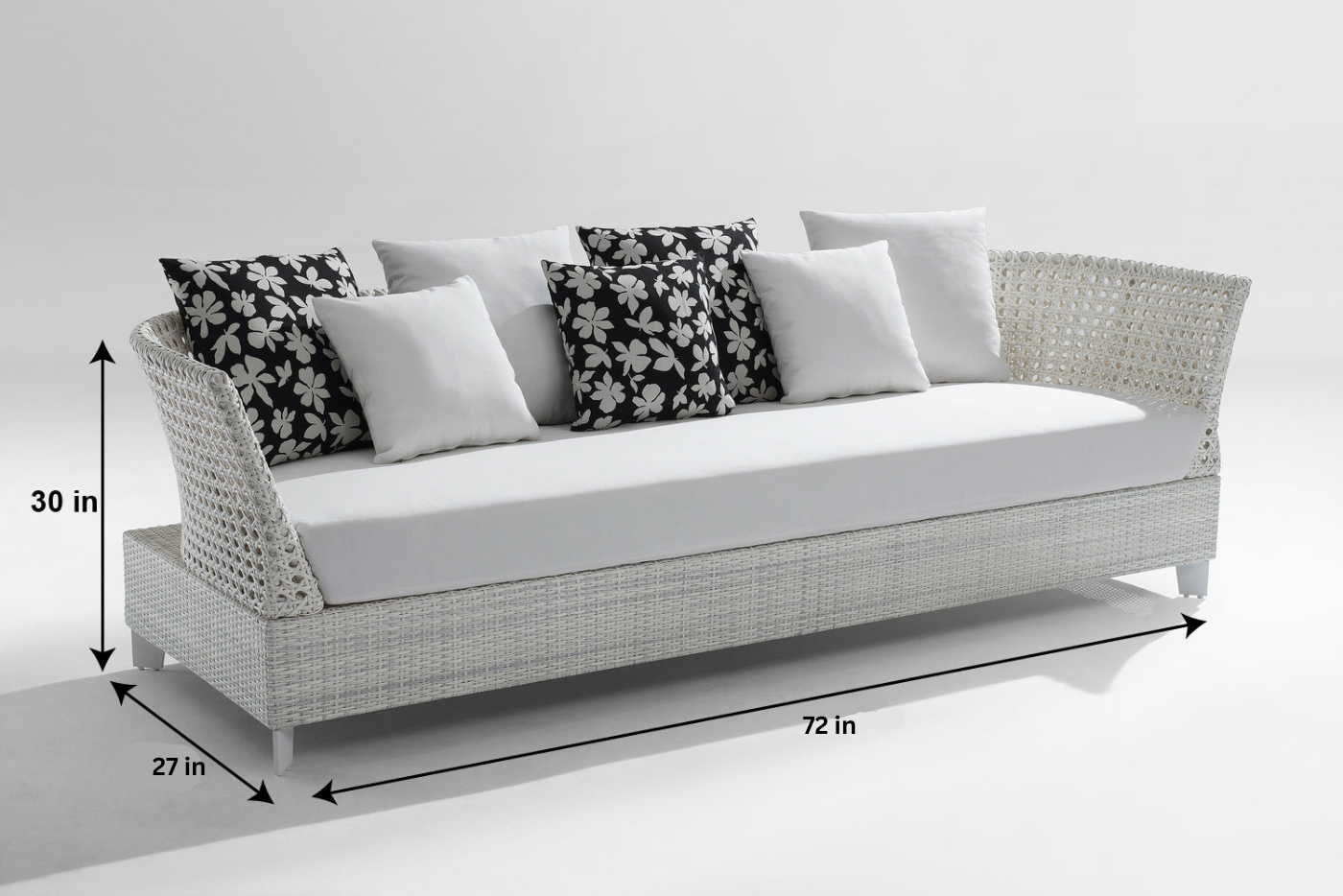 Astrol Outdoor Garden Balcony Sofa Set 3 Seater seater, 1 Double Seater, 1 Single Seater and 1 Center Table  (White)