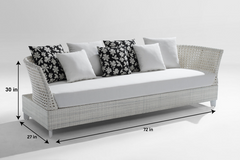 Astrol Outdoor Garden Balcony Sofa Set 3 Seater seater, 1 Double Seater, 1 Single Seater and 1 Center Table  (White)