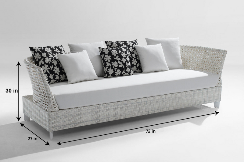 Astrol Outdoor Garden Balcony Sofa Set 3 Seater seater, 1 Double Seater, 1 Single Seater and 1 Center Table  (White)
