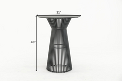 Javier Outdoor Patio Bar Set 2 Chairs and 1 Table Set