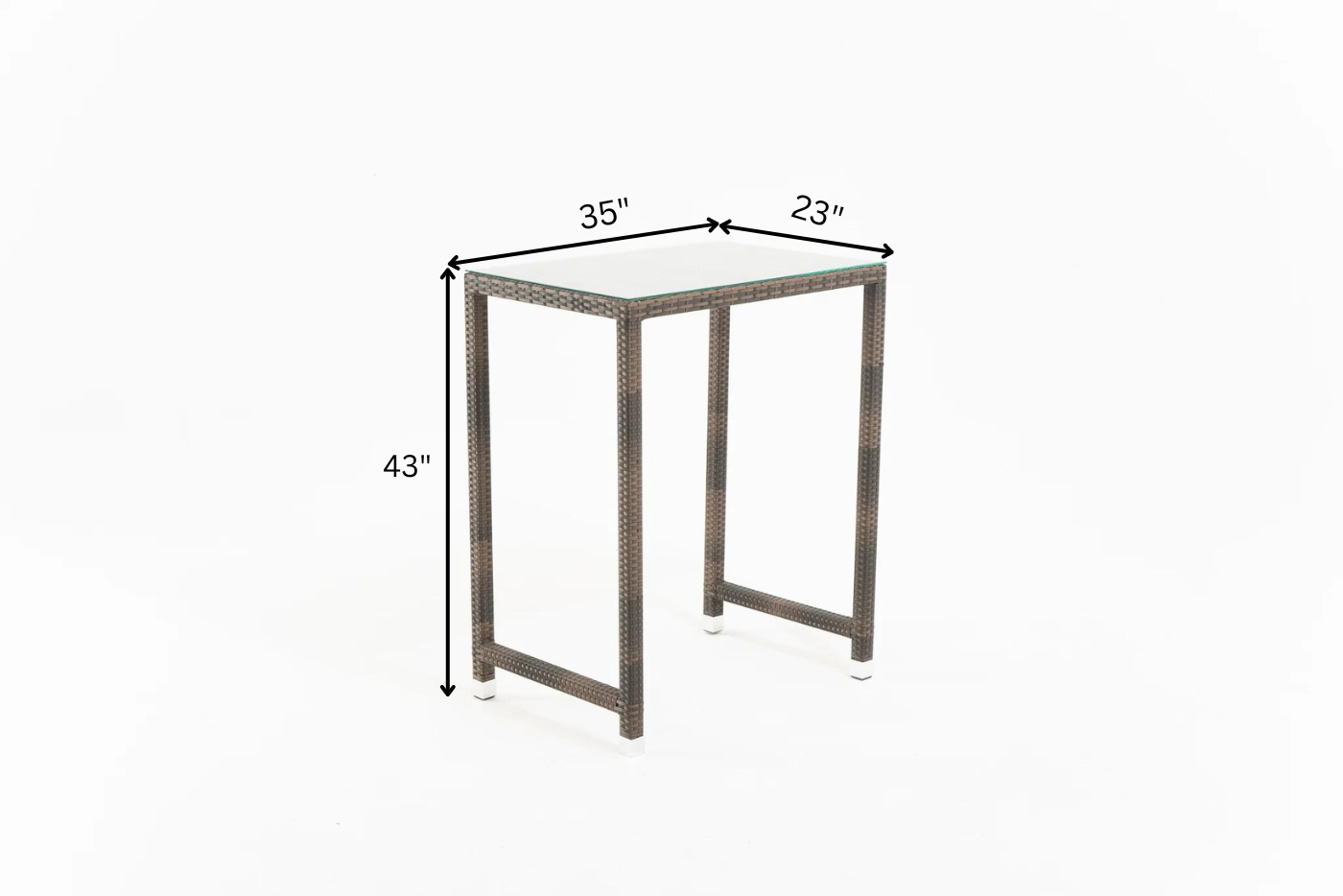 Cea Outdoor Patio Bar Sets 4 Chairs and 1 Table (Brown)