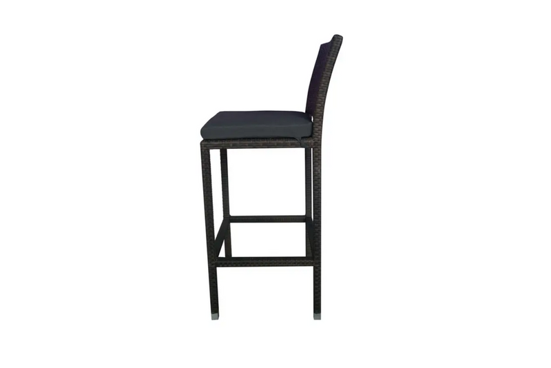 Curro Outdoor Patio Bar Set,  4 Chairs and 1 Table For Balcony (Brown)