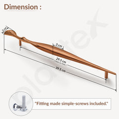 Plantex Cabinet Handle/Kitchen Cabinet Door Handle/Wardrobe/288 mm Cupboard Handle/Door Pull-Push Handle for Home/Office - Pack of 2 (Rose Gold) (Model APS-DTC-9136)-3