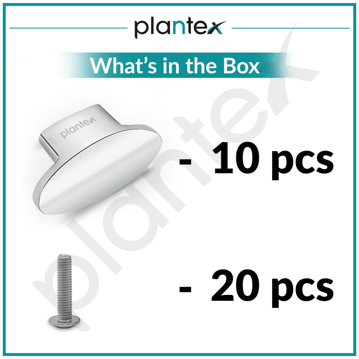 Plantex Knobs for Drawer/Small Drawer Knobs/Knobs for Cabinets/Pull-Push Knobs for Kitchen/Bedroom Drawer - Pack of 10 (Oval, Chrome)-6