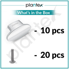 Plantex Knobs for Drawer/Small Drawer Knobs/Knobs for Cabinets/Pull-Push Knobs for Kitchen/Bedroom Drawer - Pack of 10 (Oval, Chrome)-6