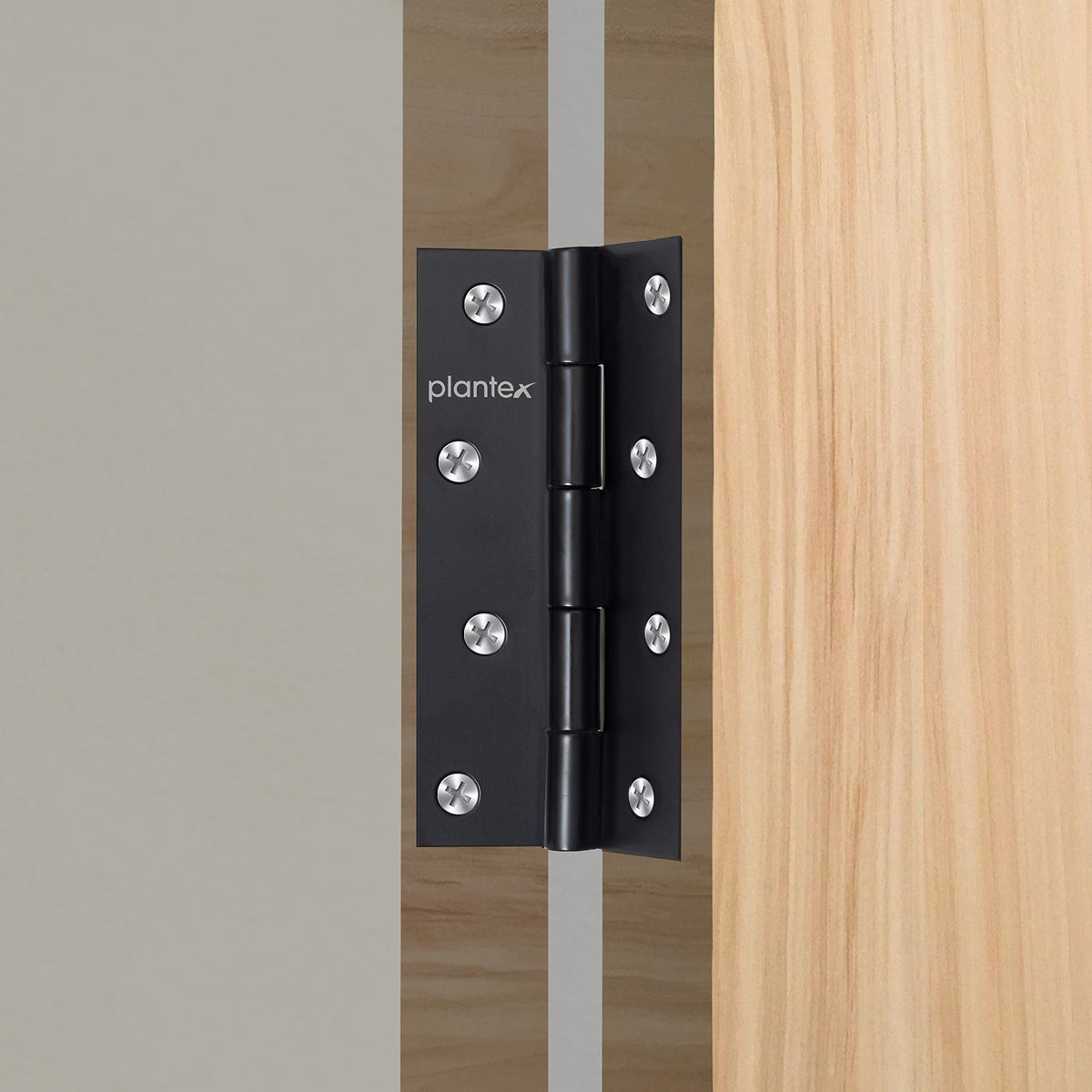 Plantex Heavy Duty Stainless Steel Door Butt Hinges 5 inch x 12 Gauge/2.5 mm Thickness Home/Office/Hotel for Main Door/Bedroom/Kitchen/Bathroom - Pack of 6 (Black)-2