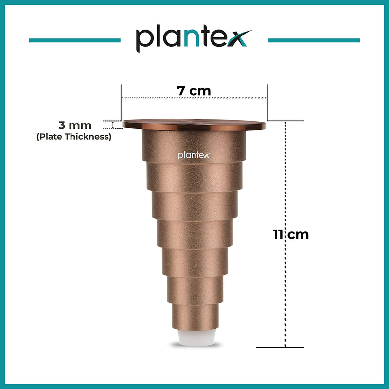 Plantex Heavy Duty Round 4 inch Spare Sofa Legs for Bed Furniture/Sofa Legs for Furniture Fitting/Table Legs/Sofa Leg Set of 2 pcs (Rose Gold) (Model APS-DTS-66)-3