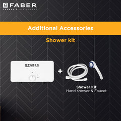 Faber Agnes Tankless Instant 3.5kw Water Heater | High Working Pressure, 3-Level Temperature, Safety Valve, Auto Off | F