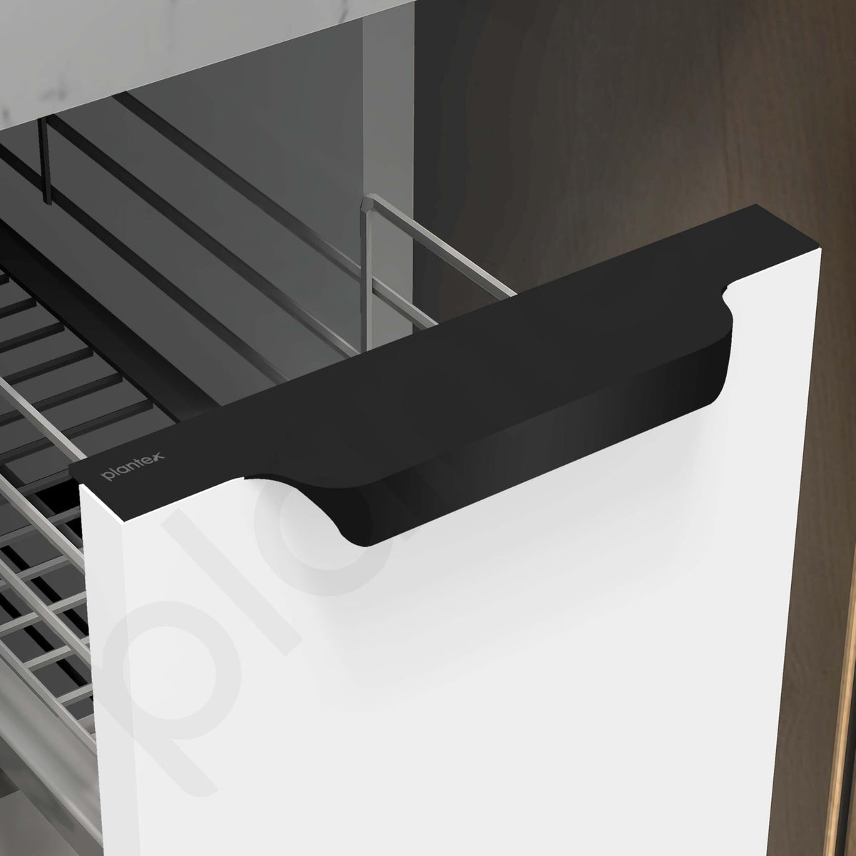 Plantex Profile Handle for Kitchen Cabinet/6 Inch Aluminium Drawer Profile Handle/Wardrobe Pull Handle for Home/Office/Hotel - Pack of 5 (Black) (Model APS-PF-1004)-5