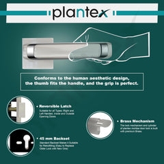 Plantex Mortise Door Lock for Home/Main Door Lock Set with 3 Years of Warranty/Mortice Lock for Door with Brass Lock Body & Cylinder (7127, Satin White & Chrome)-4