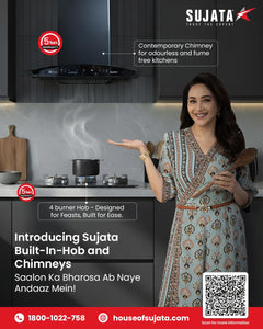 Sujata Hob Gas Stove 4 Burners Glass Top | 5 Years Warranty | 4 Burner Gas Stove Glass Top Auto Ignition, CookTop cum Hob Top, LPG & PNG Compatible, Brass Burner(Palladium FFD Auto Ignition - Black)