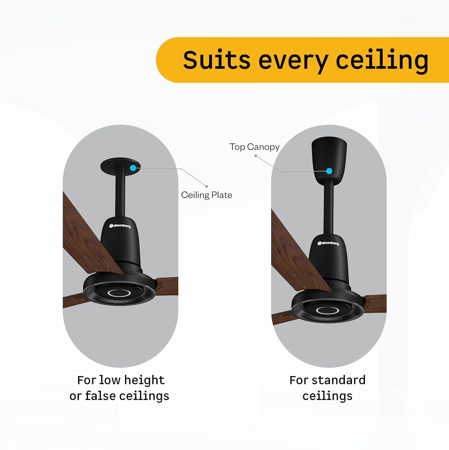 atomberg Studio Nexus 1200mm BLDC Ceiling Fan with IoT & Remote Control | BEE 5-star | New Blade Design | High Air Delivery with Moonbeam Light | Low noise | 5 Year Warranty | Blaze Brown