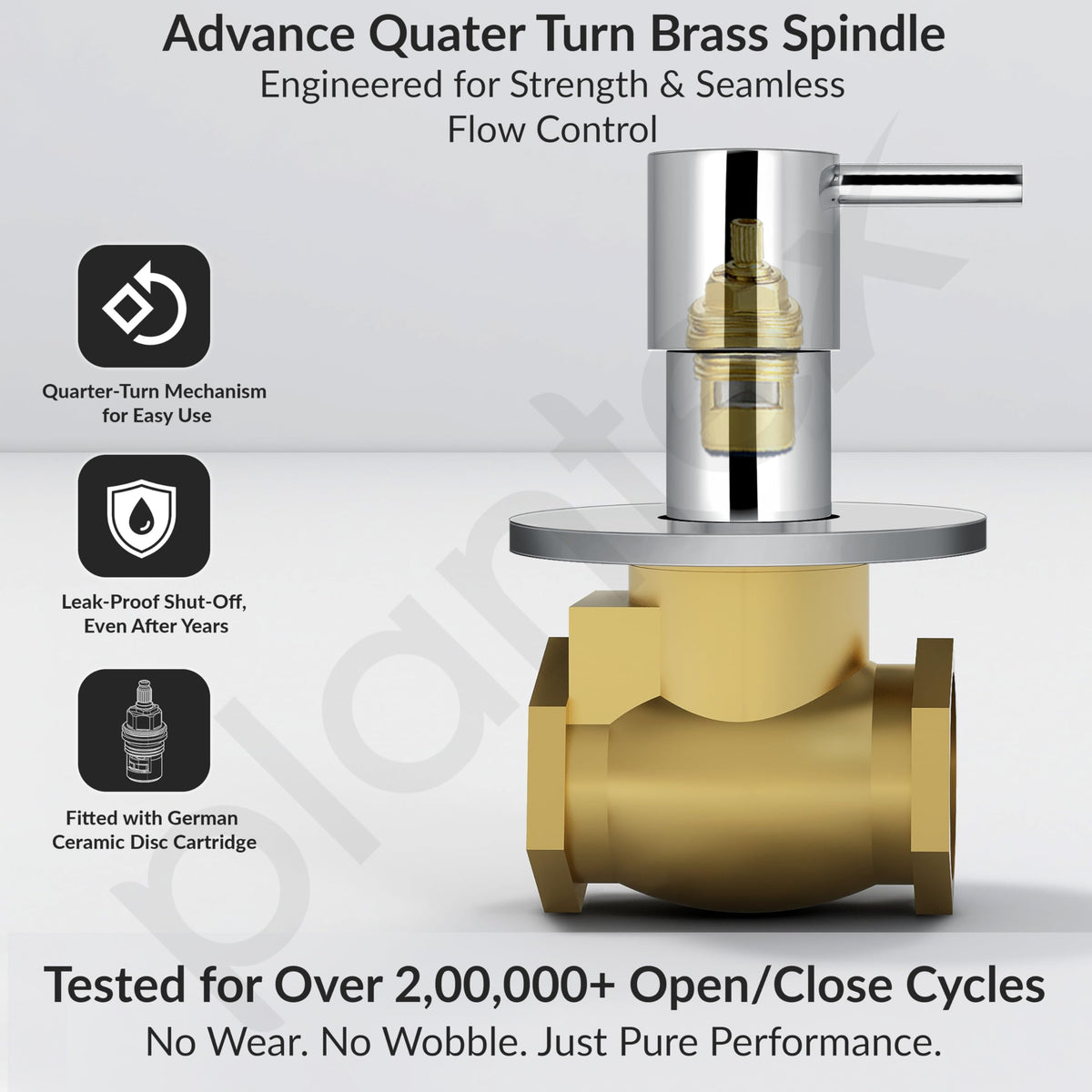 Plantex 25 mm Pure Brass Flush Valve with Teflon Tape & Brass Wall Flange for Commercial & Residential Use-7 Year Warranty (ICO-920-Chrome)-3