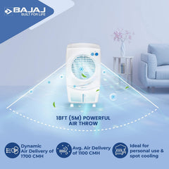 Bajaj PMH 25 DLX 24L Personal Air Cooler for home with DuraMarine Pump (2-Yr Warranty by Bajaj) Anti-Bacterial Hexacool Master, TurboFan Technology, (3SPEEDCONTROL)-6