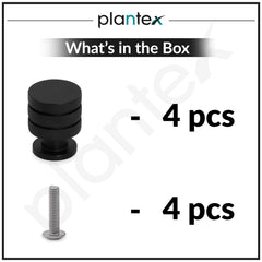 Plantex Knobs for Drawer/Drawer Knobs/Cabinet Knobs/Drawer knobs Handle/Pull-Push Knobs for Home/Office Drawers - Pack of 4 (Black)-5