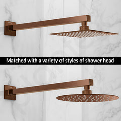 Plantex 24-Inch Shower Arm for Overhead Shower/Stainless Steel Shower Pipe/Wall Mount Bathroom Fitting with 1⁄2-Inch Thread - Pack of 1 (Rose Gold)-5