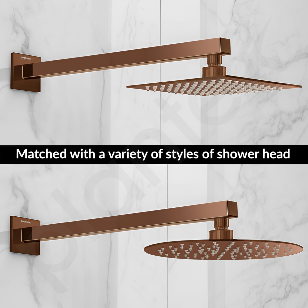 Plantex 24-Inch Shower Arm for Overhead Shower/Stainless Steel Shower Pipe/Wall Mount Bathroom Fitting with 1⁄2-Inch Thread - Pack of 1 (Rose Gold)-5