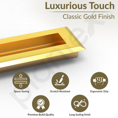 Plantex Sliding Door Handle/Concealed Handle for Sliding Door/160mm Concealed Handle for Wardrobe/Kitchen Cabinet - Pack of 1 (PVD Gold) (Model APS-DTC-3900)-3