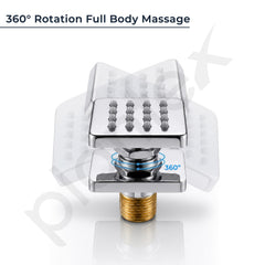 Plantex Brass Body Jet Shower for Bathroom/Wall Mounted Square Rain Shower Body Jet/High Pressure Massage Spray Jet - Pack of 6 (Chrome, BSH-022)-5