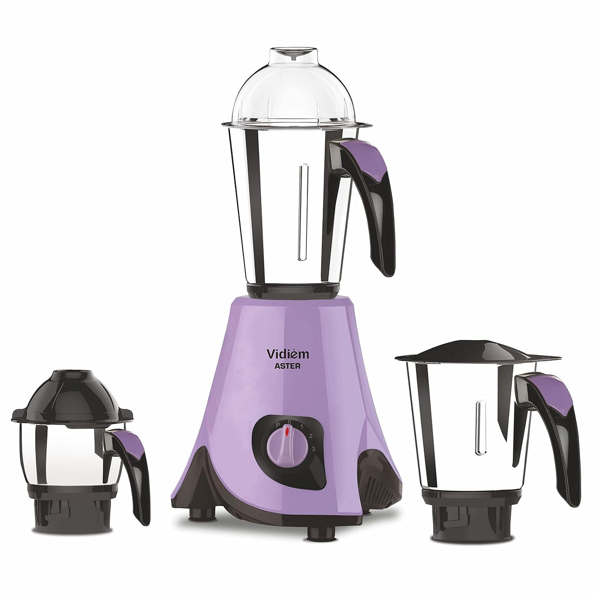 Vidiem Eva Premium 750W Mixer Grinder with 5 Jars (Lavender & Black) | Juicer Mixer Grinder for Wet & Dry Grinding, Chut