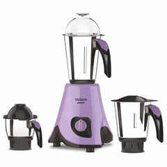 Vidiem Eva Premium 750W Mixer Grinder with 5 Jars (Lavender & Black) | Juicer Mixer Grinder for Wet & Dry Grinding, Chut