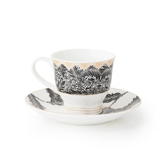 Clay Craft Fine Ceramic Tea Set of 15-1 Tea Pot with Lid +6 Cups+6 Saucers +1 Milk Pot + 1 Sugar Pot (Classic Super S311)