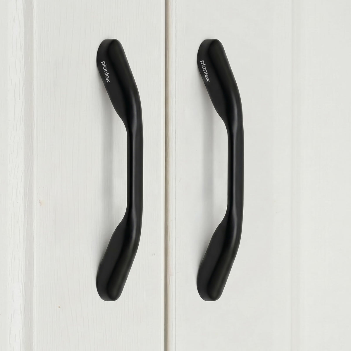 Plantex Cabinet Handle/96mm Handle for Wardrobe/Kitchen Handle/Pull-Push Handle for Home/Office - Pack of 2 (Black)-1