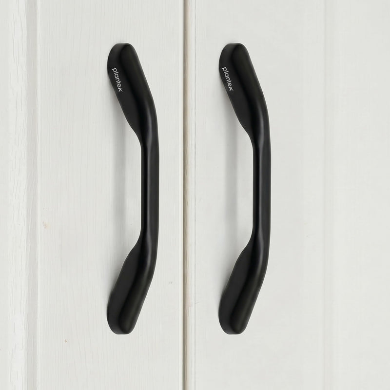 Plantex Cabinet Handle/96mm Handle for Wardrobe/Kitchen Handle/Pull-Push Handle for Home/Office - Pack of 2 (Black)-1
